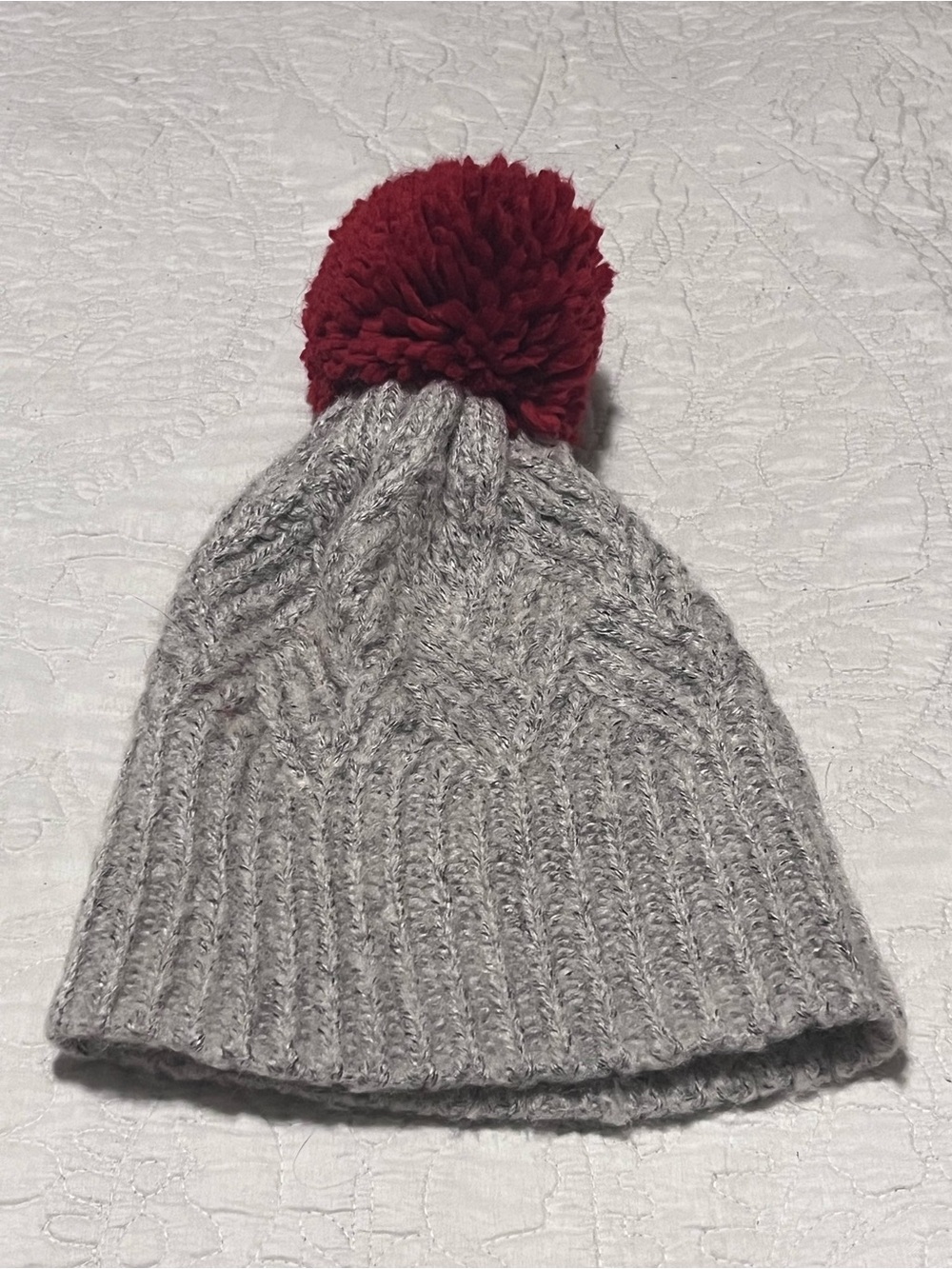 Kids neutral Knit Pom Beanie